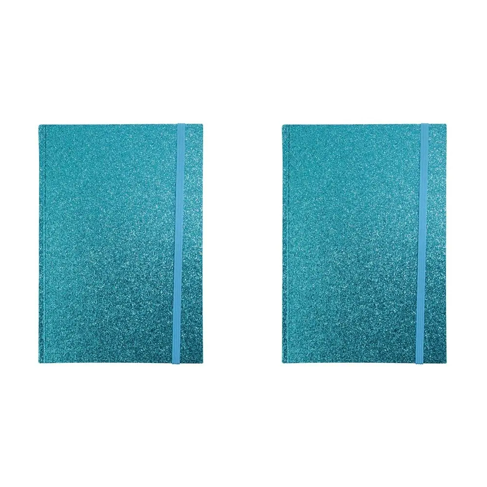 2x LVD 21cm Notebook A5 Journal/Diary Writing Stationery 80 Pages Glitter Sky - Office
