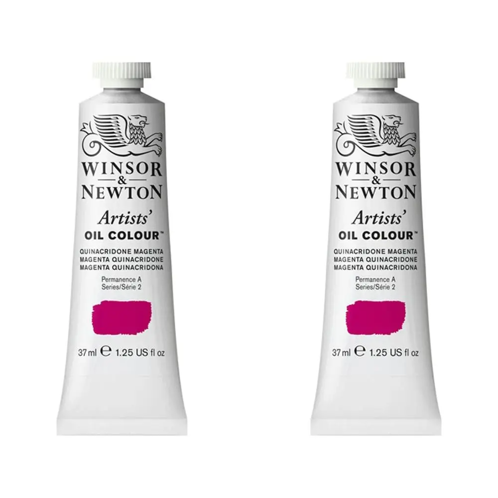 2x Winsor & Newton Artists Oil Colour 37ml Paint Quinacridone Magenta Series 2 - Hobbies