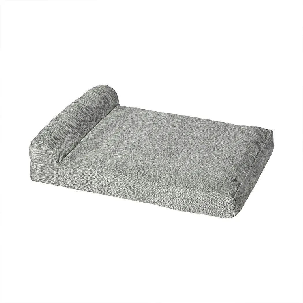 Pawz Pet Bed Memory Foam Orthopedic Dog Beds Waterproof Inner Washable Grey M - Pets