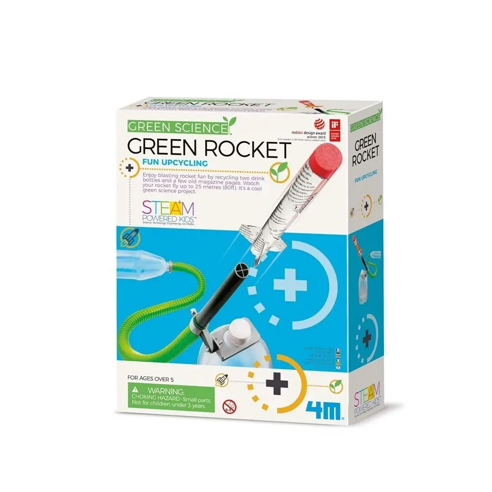 4M Green Science Green Rocket Educational Kids/Children Fun Activity Toy 8y+ - Toys & Games