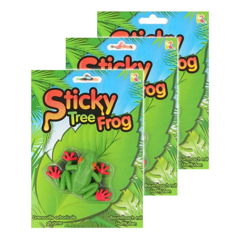 3x Fumfings Animal Sticky Tree Squishy Frog 18cm Jungle Fun 3y+ Toys Kids/Child - Toys & Games