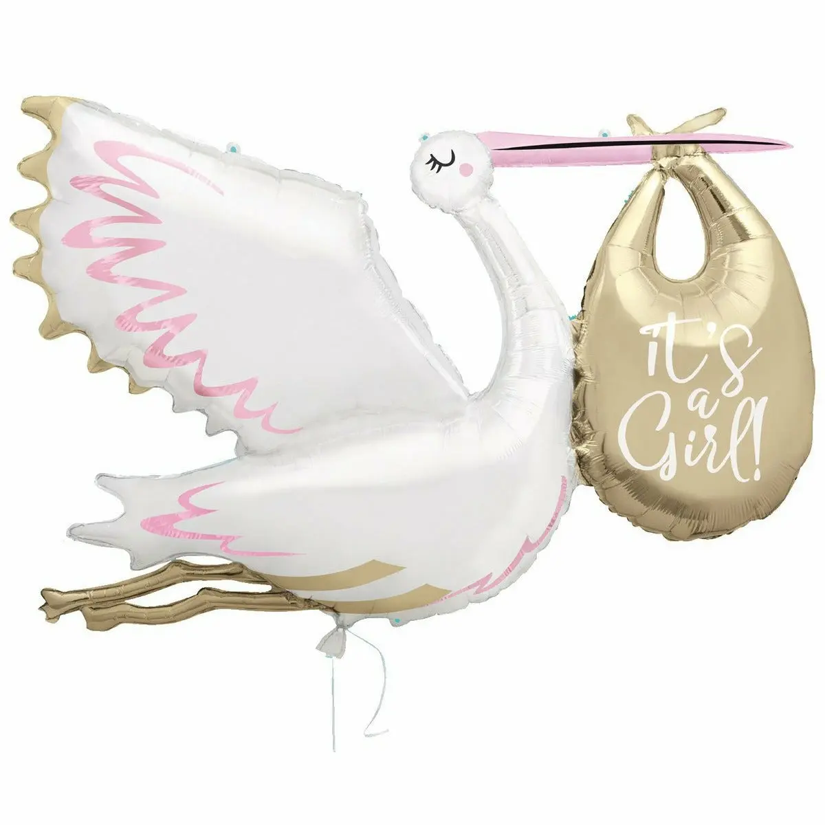 Giant Stork Foil Balloon - It's a Girl