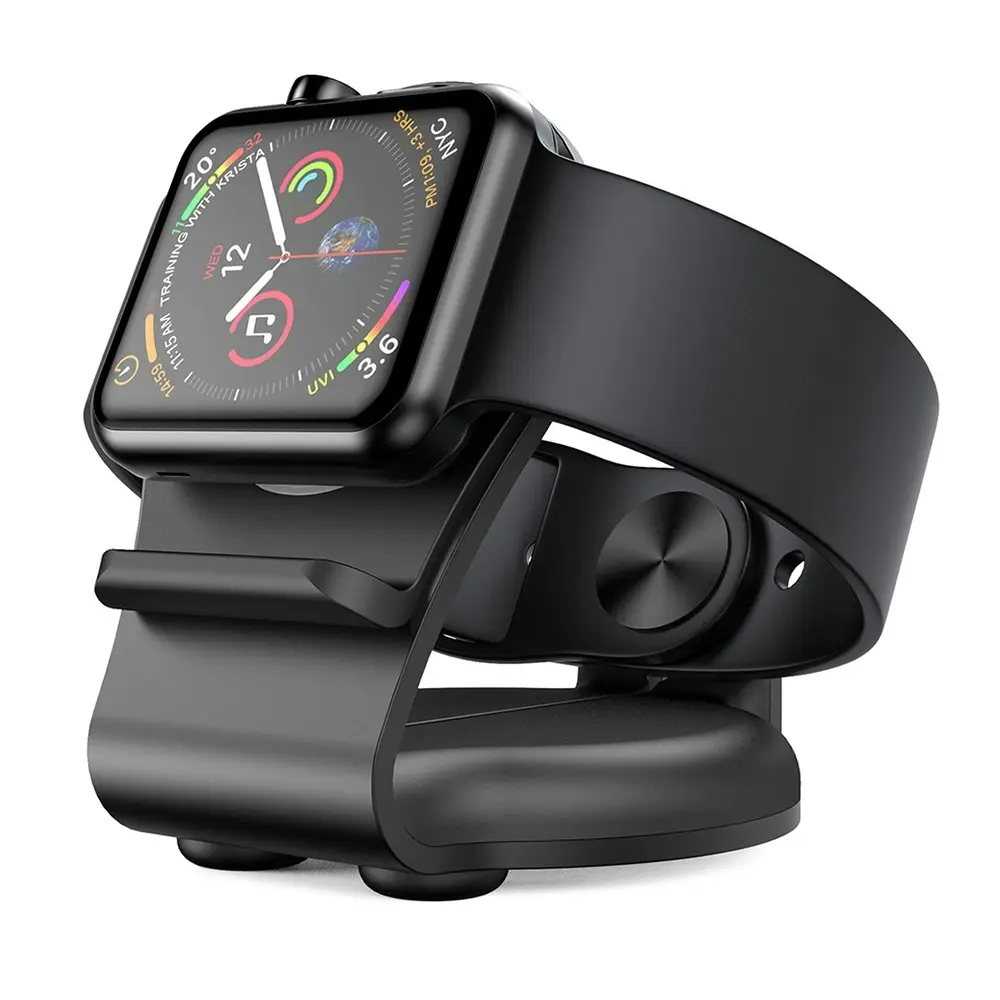 Silicone Charge Stand Holder Station Dock For Apple Watch Series1/2/3/4/5/6/7/SE - Electronics