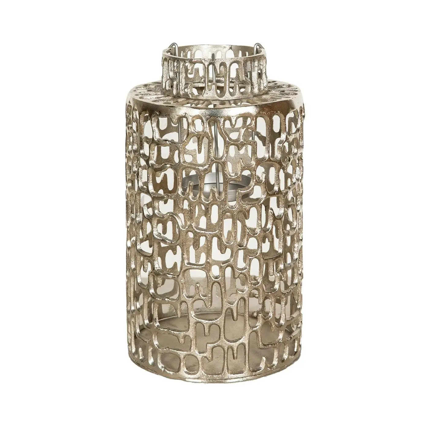 SSH Collection Jali 29. 5cm Tall Lantern/Vase - Antique Nickel