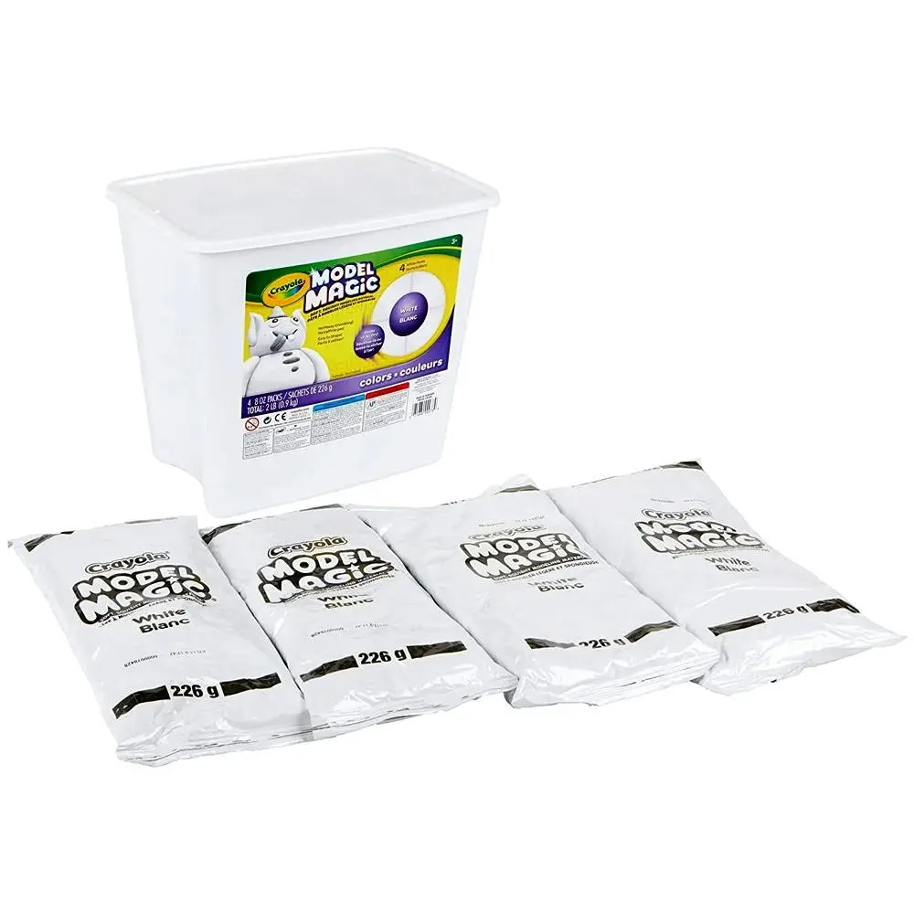 4pc Crayola 226g Model Magic Bucket White Kids/Children Fun Activity Toy 3y+ - Hobbies
