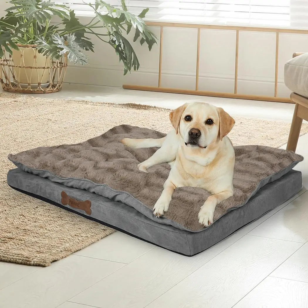 Pawz Dog Calming Bed Pet Cat Removable Cover Washable Orthopedic Memory Foam S - Pets