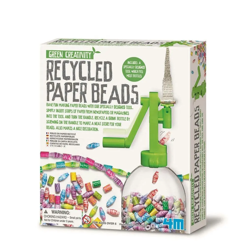 4M Green Creativity Make Your Own DIY Recycled Paper Beads Kids Art/Craft 5y+ - Hobbies