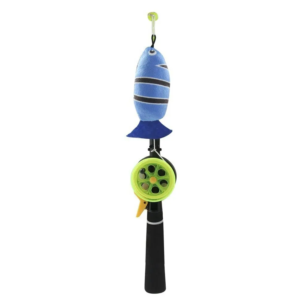 Paws & Claws 35cm Go Fish Rod Pet Cat Interactive Fun Play Catnip Toy Assorted - Pets