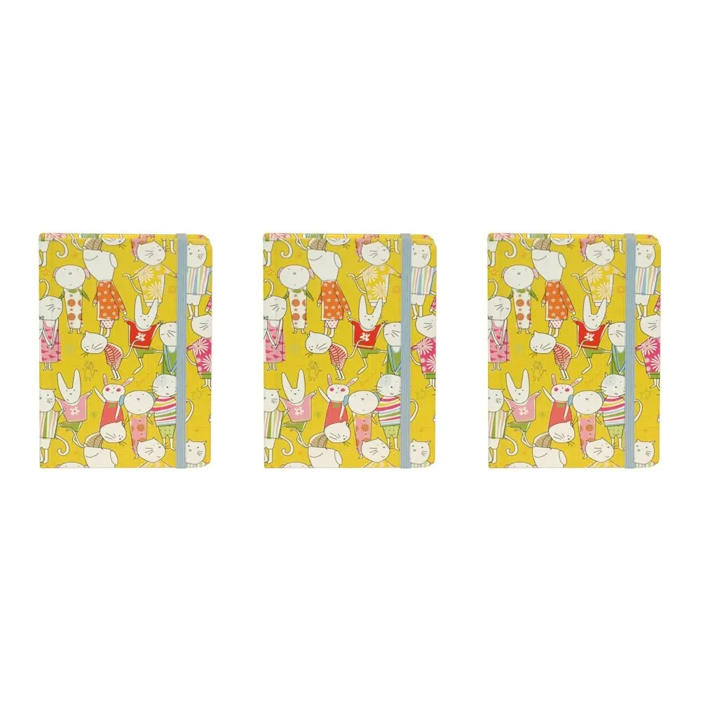3x Lantern Studios Animal Playdate B6 Journal Hardcover Home Notebook Character - Office