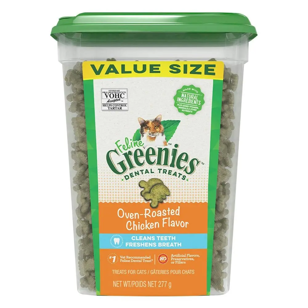 GREENIES Feline Dental Treats Roasted Chicken Flavour For Cats 277 GM - Pets