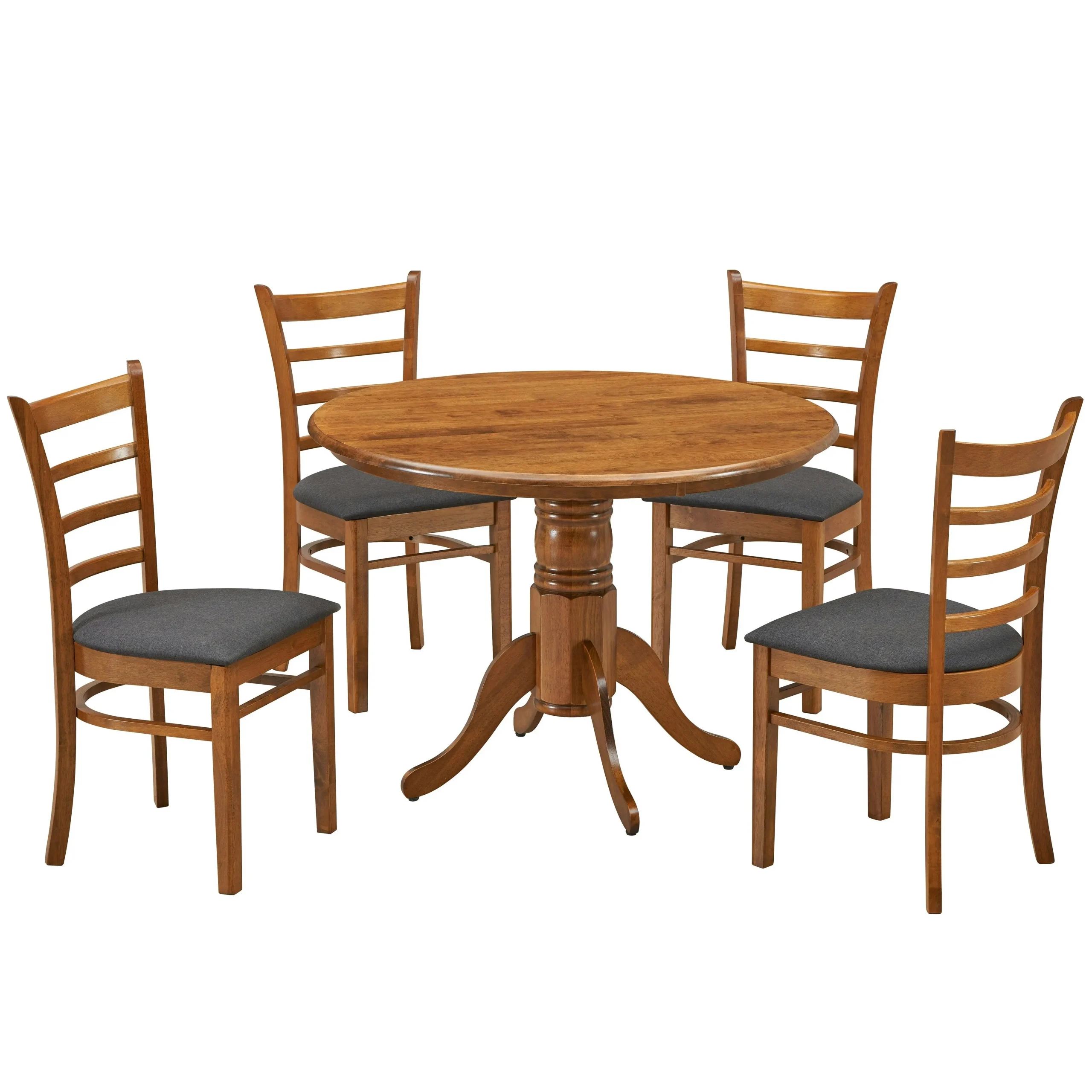 Linaria 5pc Round Dining Table Chair Set - Furniture
