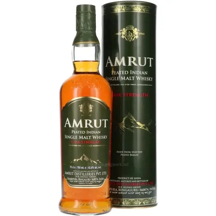 Amrut Peated Cask Strength Indian Whisky 700ml - Alcohol