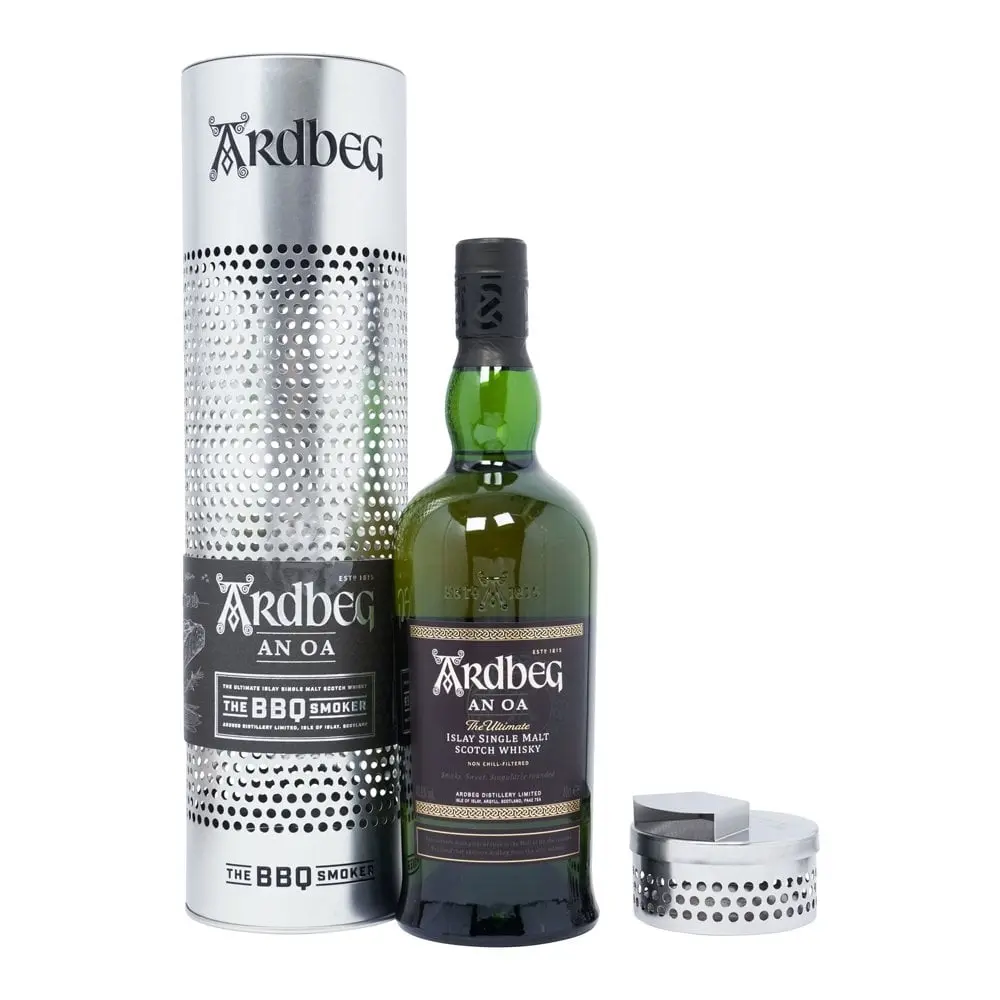 Ardbeg An Oa Single Malt Scotch Whisky 700ml with BBQ Smoker Tin - Alcohol