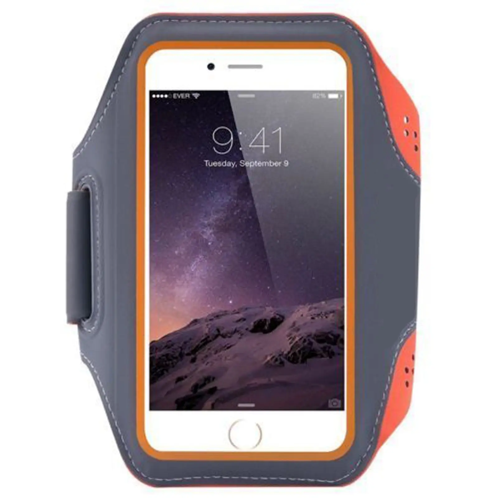 Sports Jogging Running Arm Band Strap ID Phone Holder Armband < 6.5'' Orange Universal Breathable - Electronics