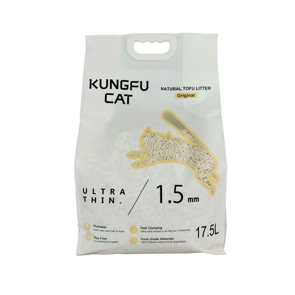 Kungfu Cat 17.5L/6.5kg Tofu Cat/Pet Litter Deodoriser Fast Clumping Original - Pets