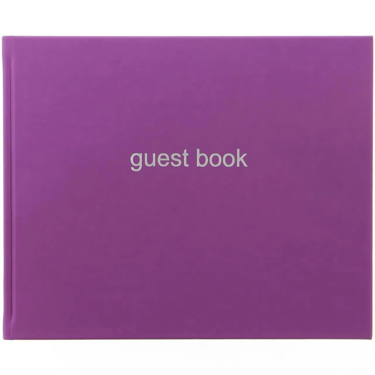 Letts Dazzle Quarto Lined Guest Book Landscape Purple Home Office Stationery