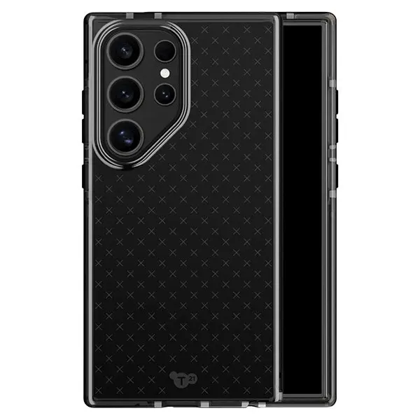 Tech21 Evo Check Case (Suits Galaxy S24 Ultra) - Smokey Black