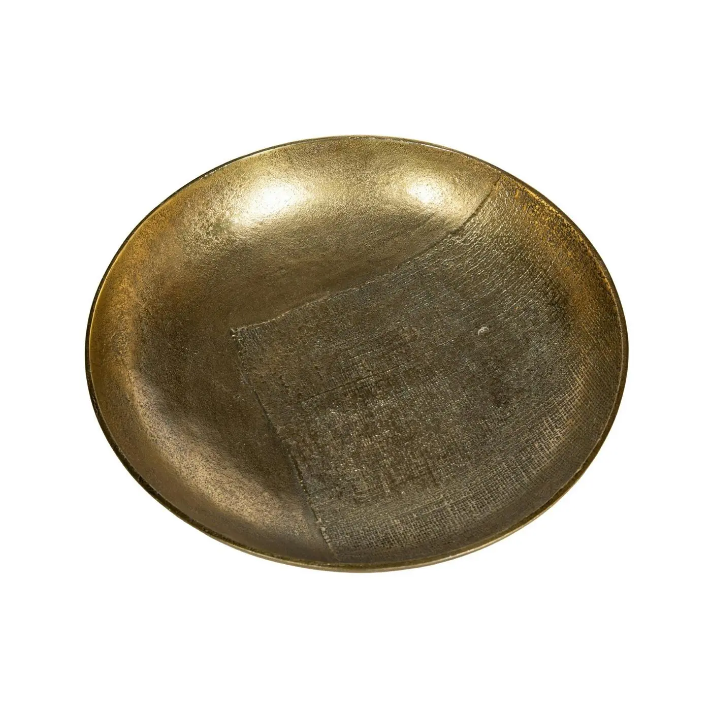 SSH Collection Jute 45cm Wide Bowl - Antique Brass