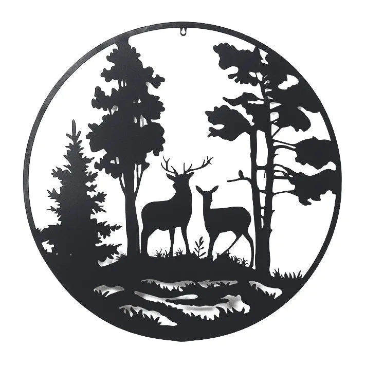 Black Reindeer Metal Wall Decor - Home & Garden