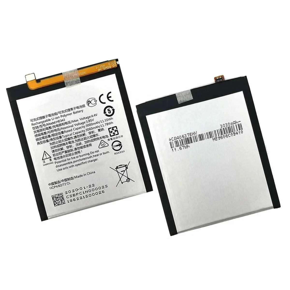 Battery Replacement for Nokia 6.1 100% Capacity 0 Cycle Count HE342 - Electronics