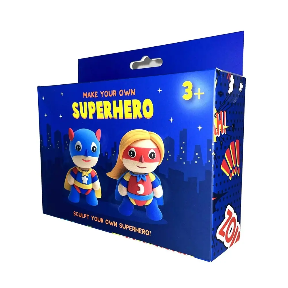Fizz Creations Make Your Own Dough Super Hero Kids Art Craft Modelling Set 3+ - Hobbies