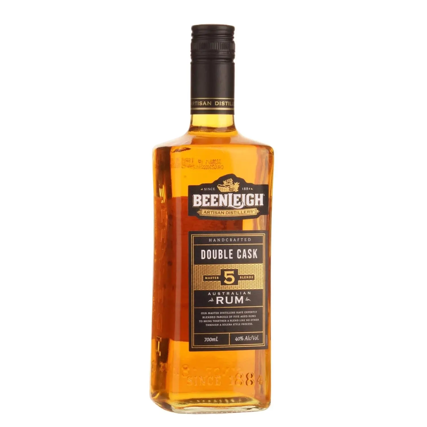 Beenleigh Handcrafted Double Cask 5 Year Old Rum 700ml - Alcohol
