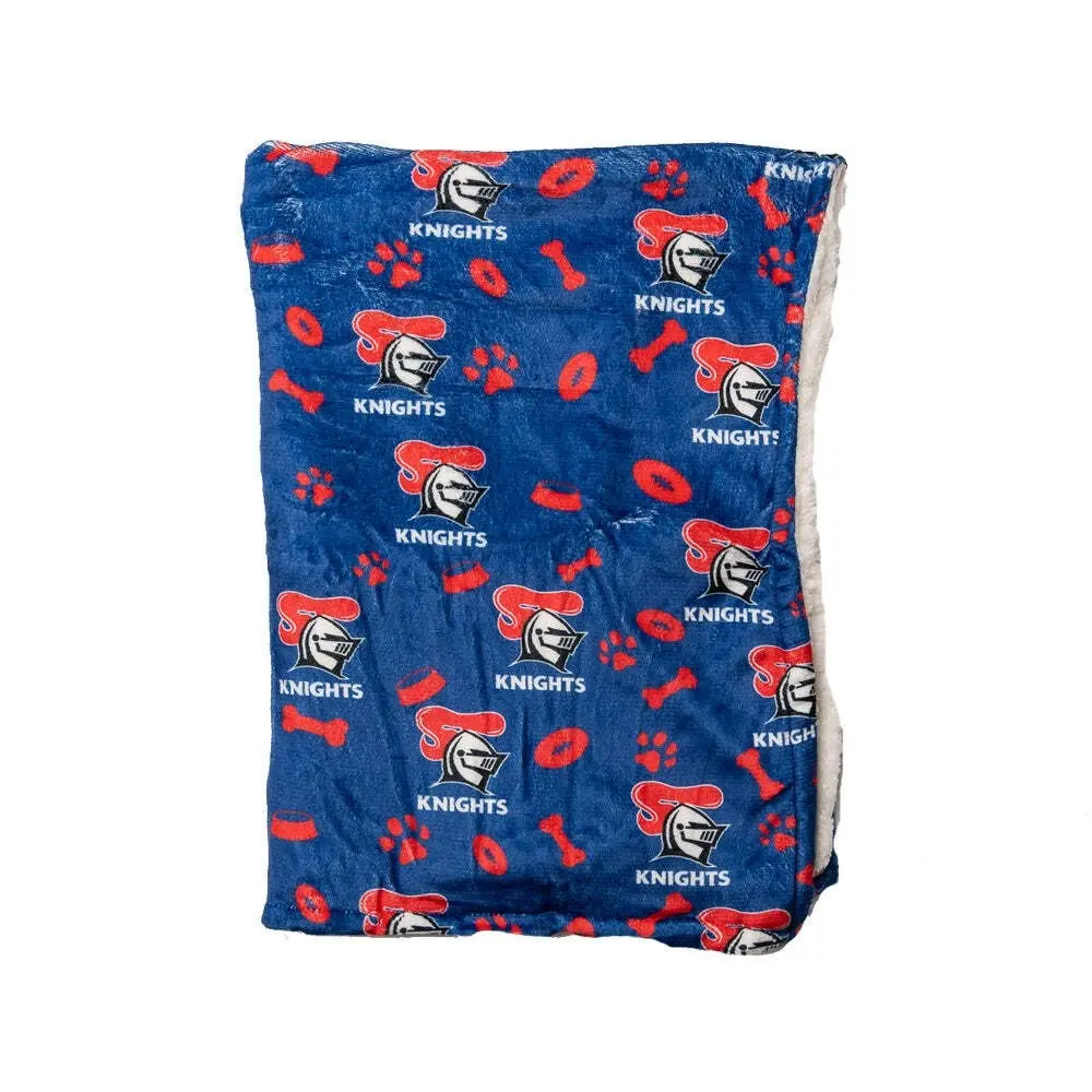 The Stubby Club Newcastle Knights NRL Themed Durable Dog/Cat Pet Bed Blanket - Pets