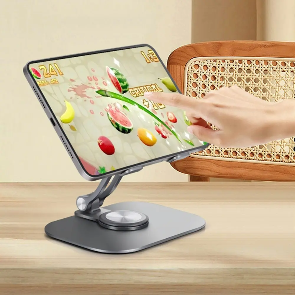 360¡ãRotating Aluminum Alloy Folding Desktop Phone Tablet Holder - Electronics