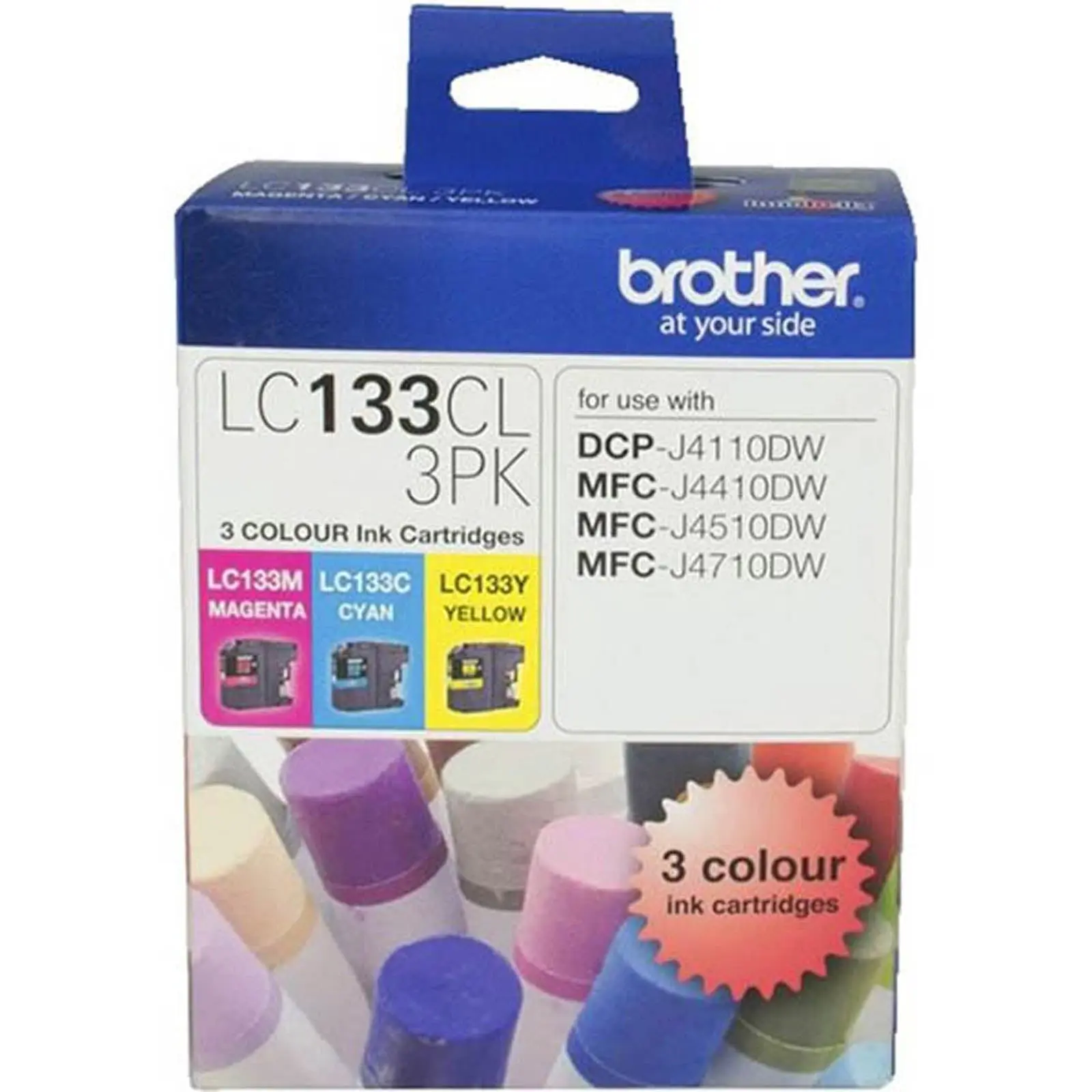 Brother LC133 Ink 3 colours J4110DW J4410DW J4510DW J4710DW LC133CL3PK - Electronics