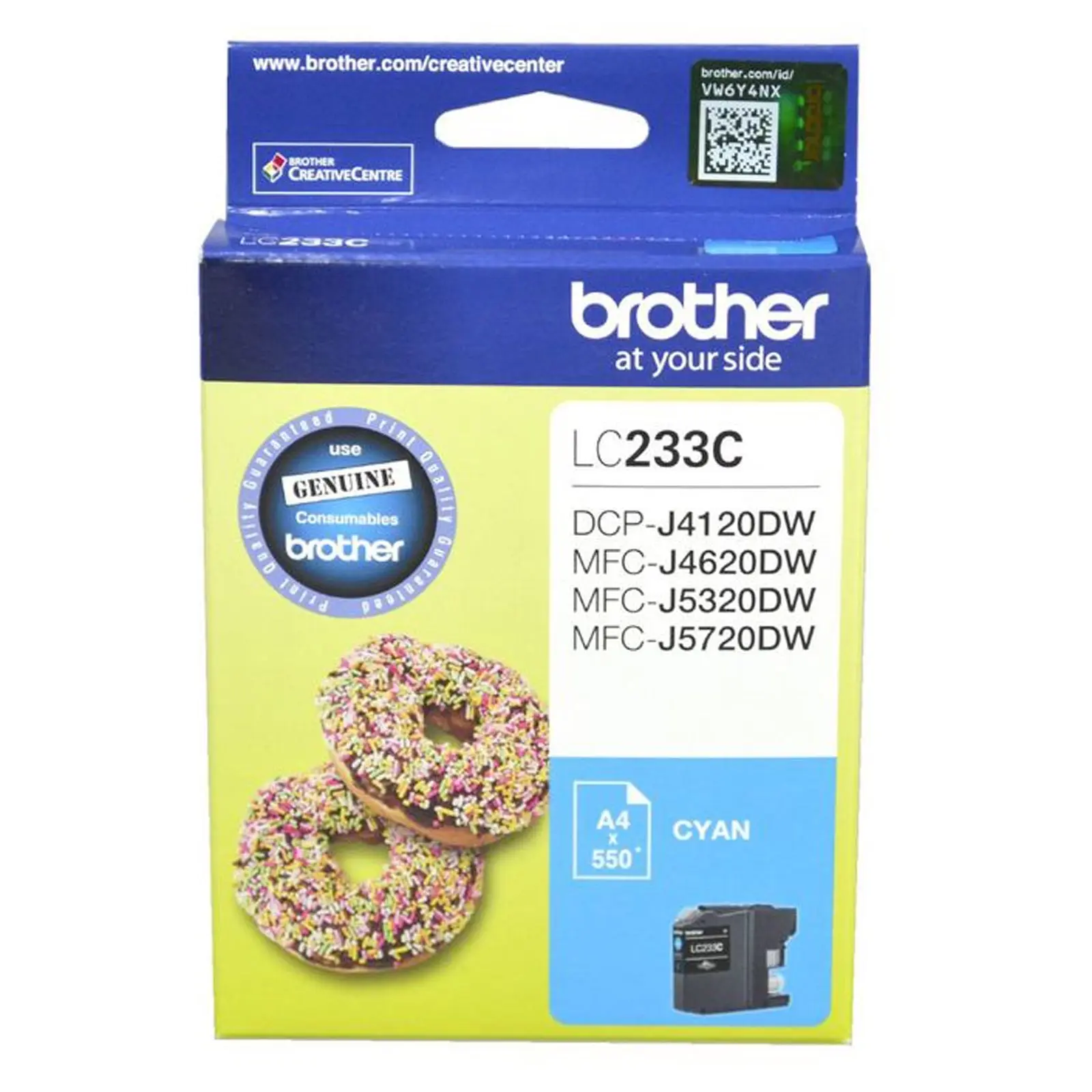 Original Brother Ink Cartridge Toner LC233C Cyan Inkjet 550 Pages - Electronics
