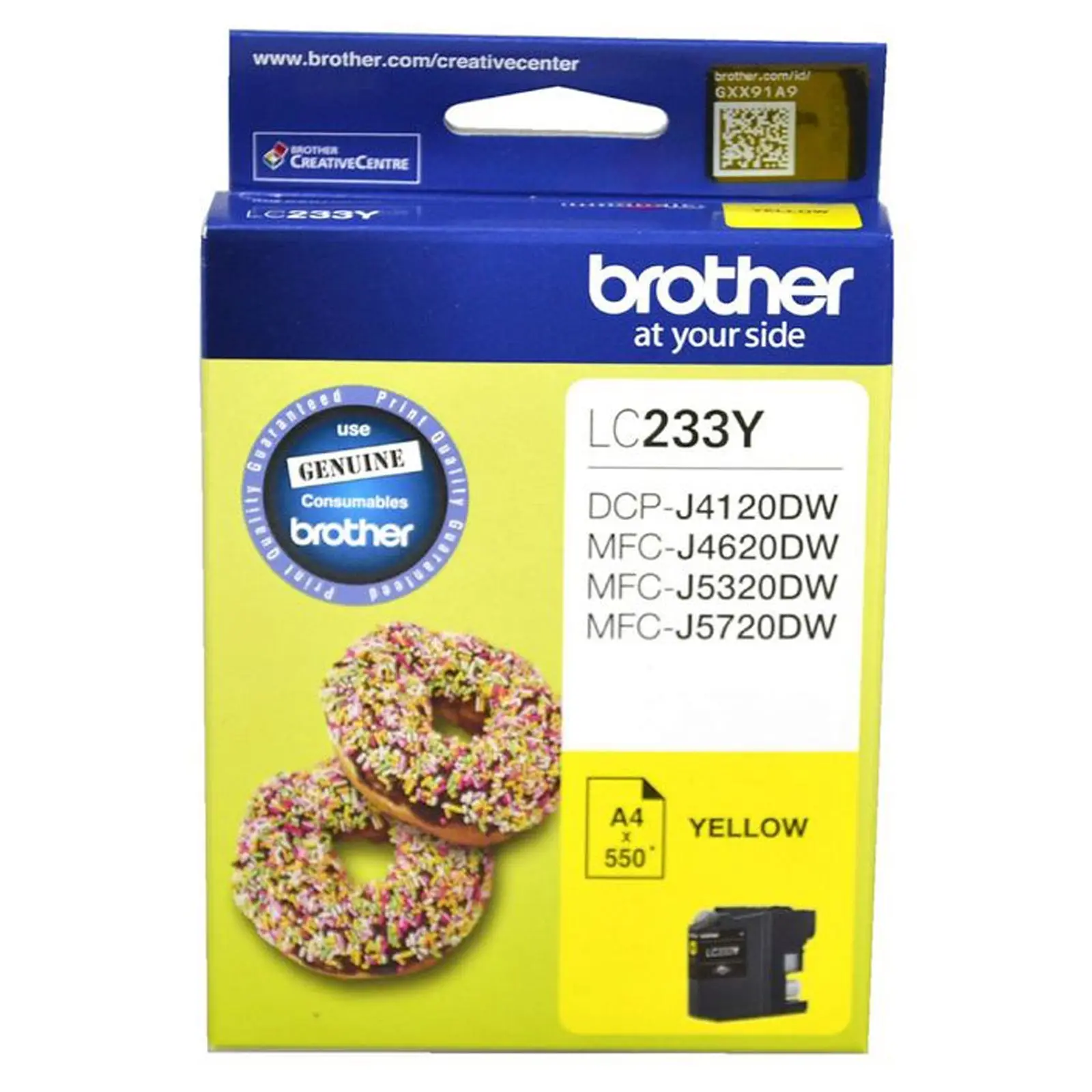 Original Brother Ink Cartridge Toner LC233Y YELLOW Inkjet 550 Pages - Electronics