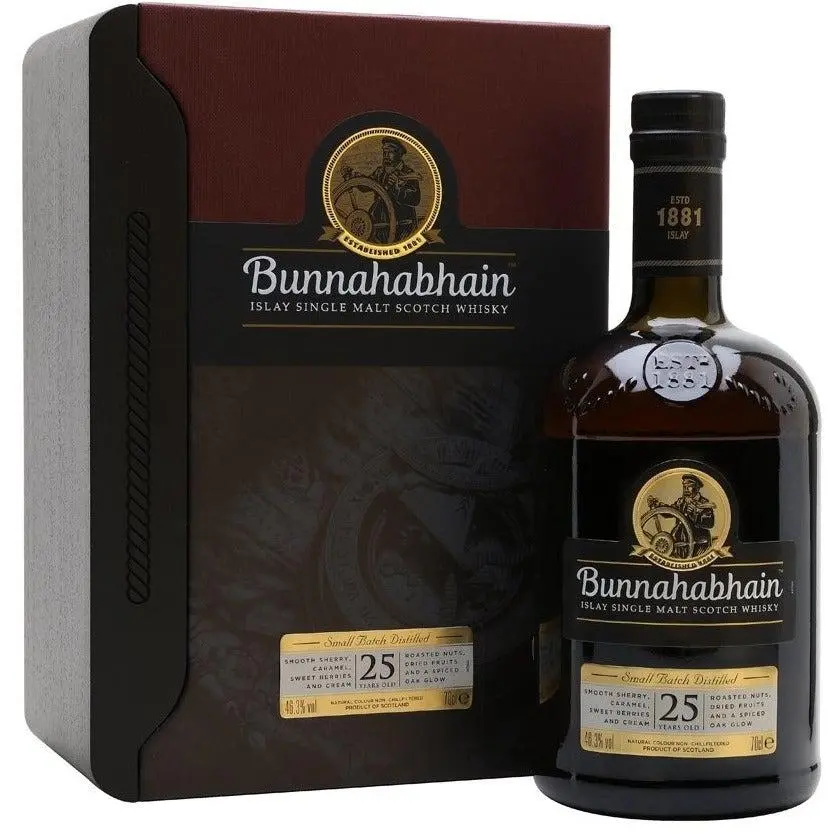 Bunnahabhain 25 Years Single Malt Scotch Whisky 700ml - Alcohol
