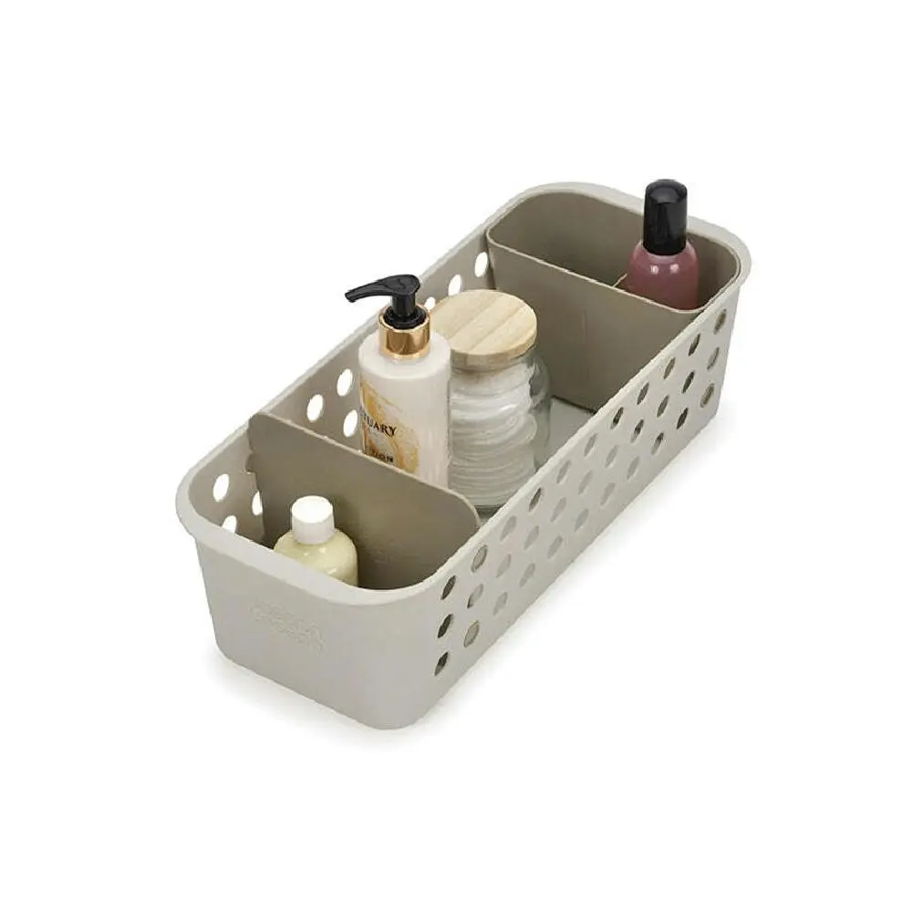 Joseph & Joseph EasyStore 40cm Slimline Storage Basket Home Bath Organiser Ecru - Home & Garden