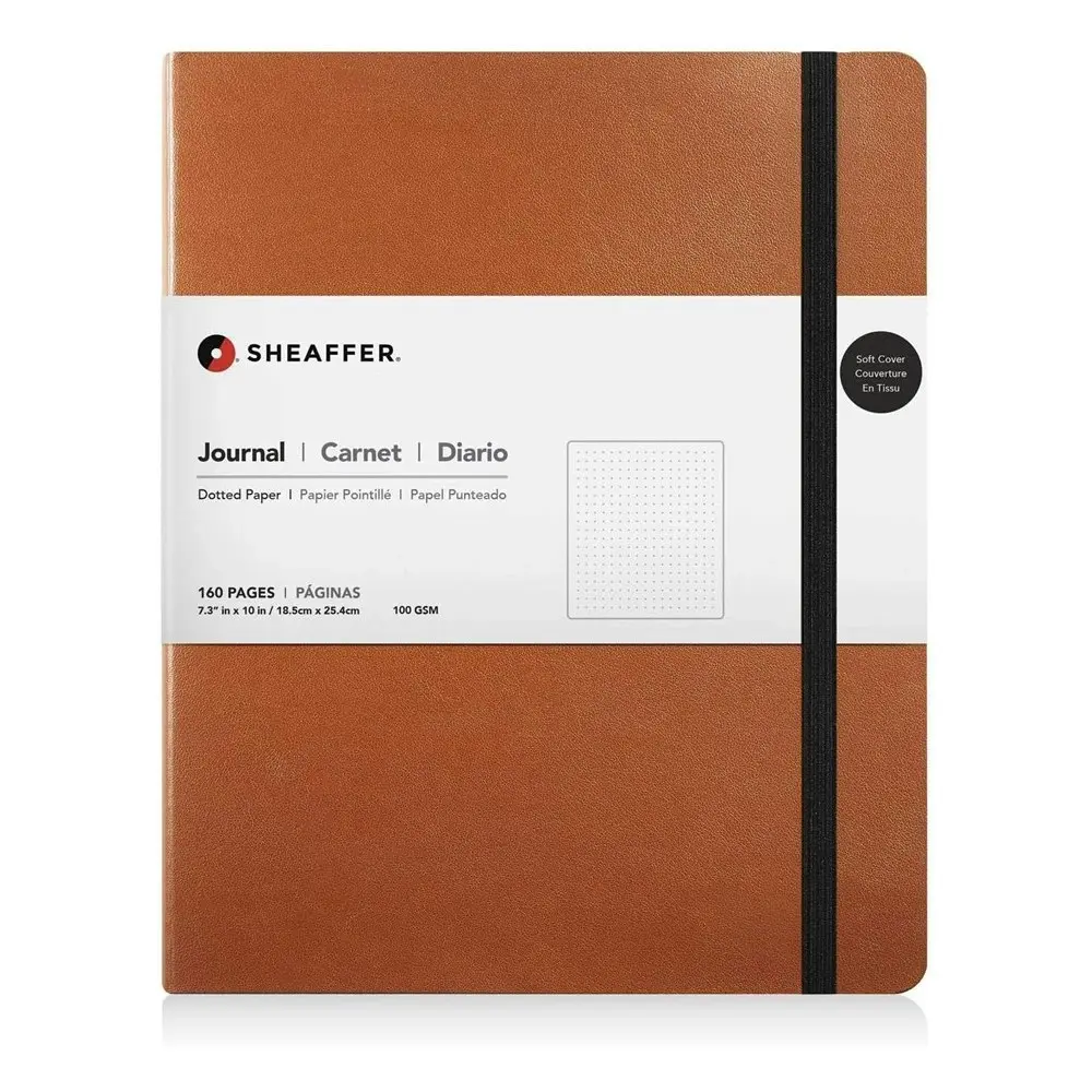 Sheaffer Dotted Journal/Notebook 160-Page Writing Office Stationery Med Brown