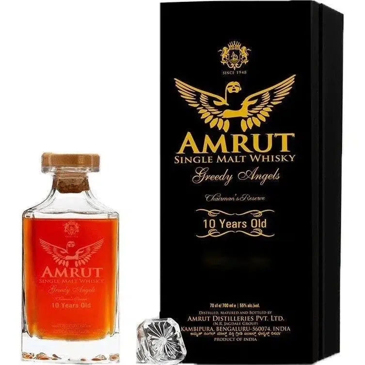 Amrut Greedy Angels Chairman's Reserve 2019 10 Years Single Malt Indian Whisky 700ml - Alcohol