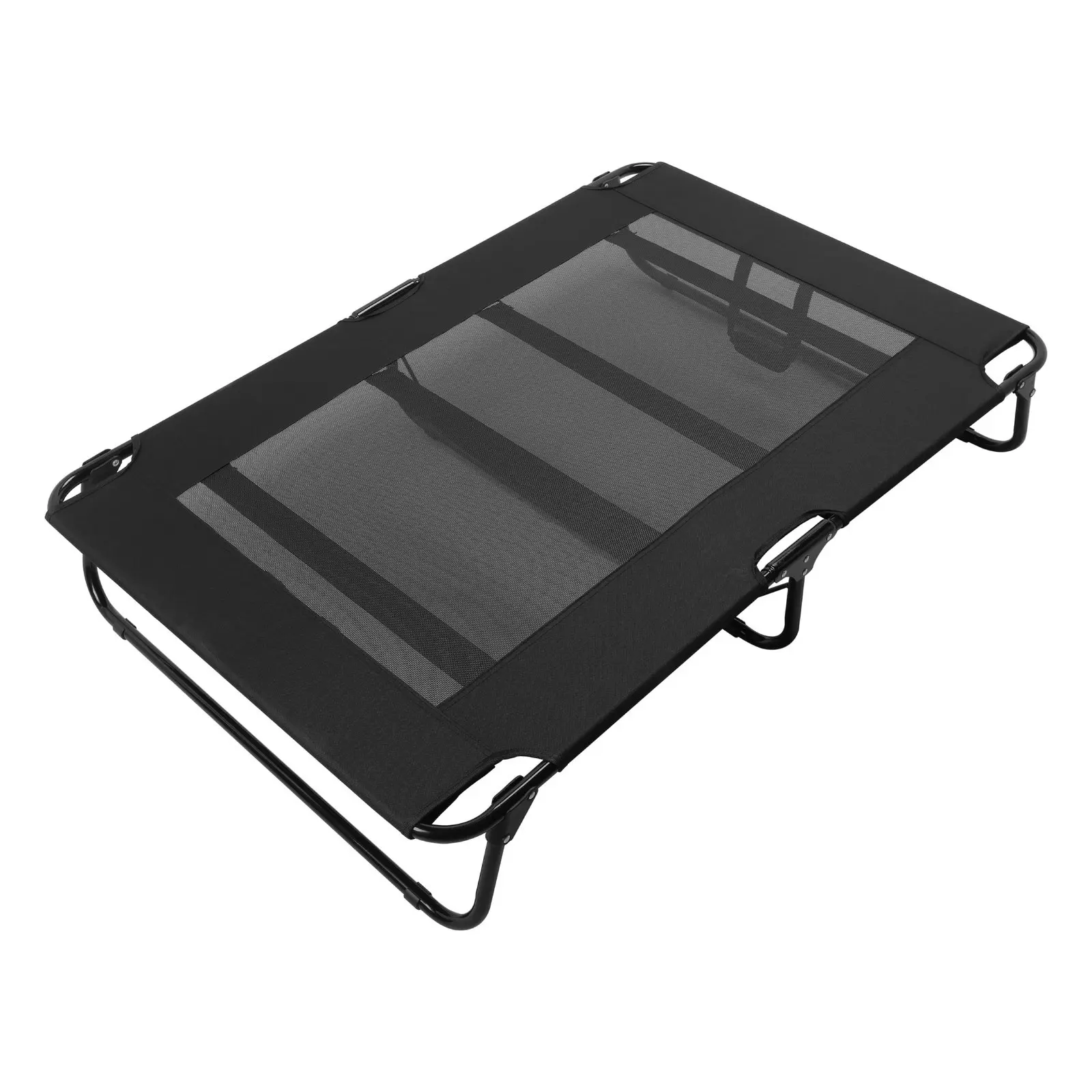 Charlie's Adventure Foldable Travel Trampoline Dog Bed 107x61x20cm Large Black - Pets
