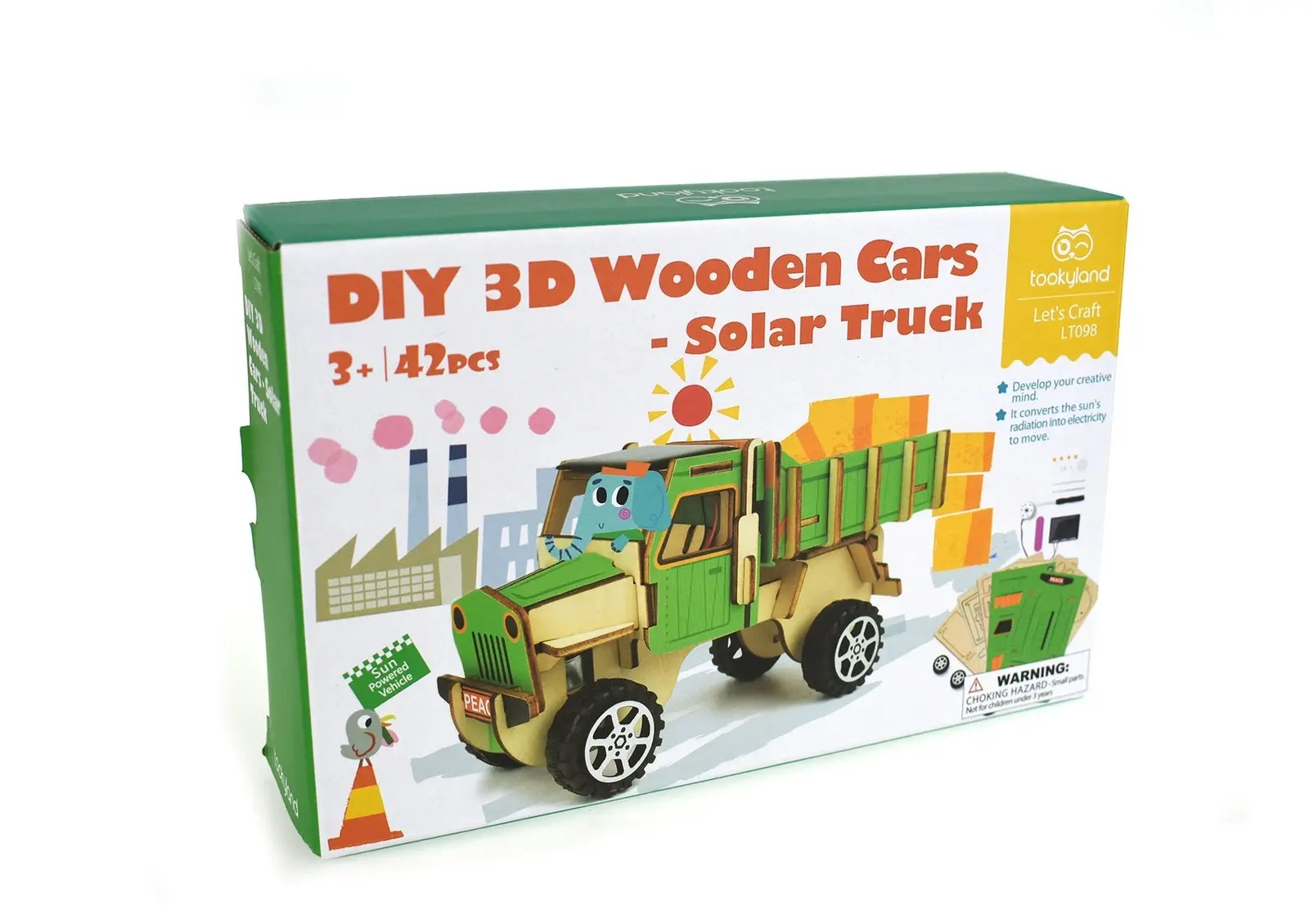 42pc Tookyland DIY 3D Wooden Solar Truck Science/Craft Activity Play Kit Kids 3+ - Hobbies