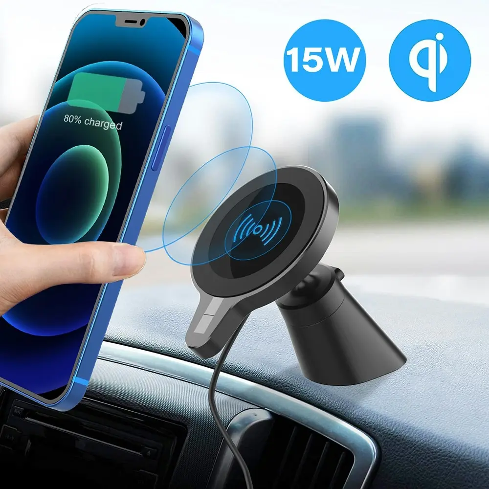 Magnetic 15W Fast Wireless Car Charger for iPhone 12 Series - Electronics