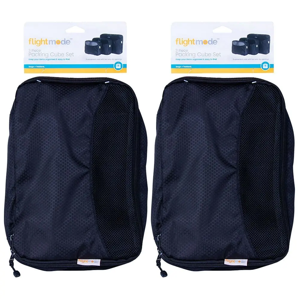 6x Flightmode 210d Polyester Breathable Travel Packing Cube Set Blue - Home & Garden