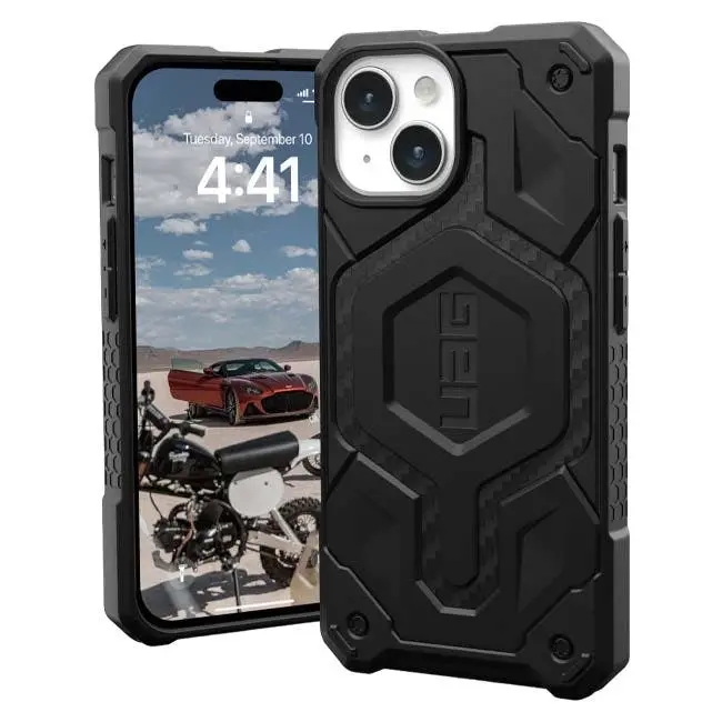 UAG Monarch Pro MagSafe case (Suits iPhone 15) - Black Carbon