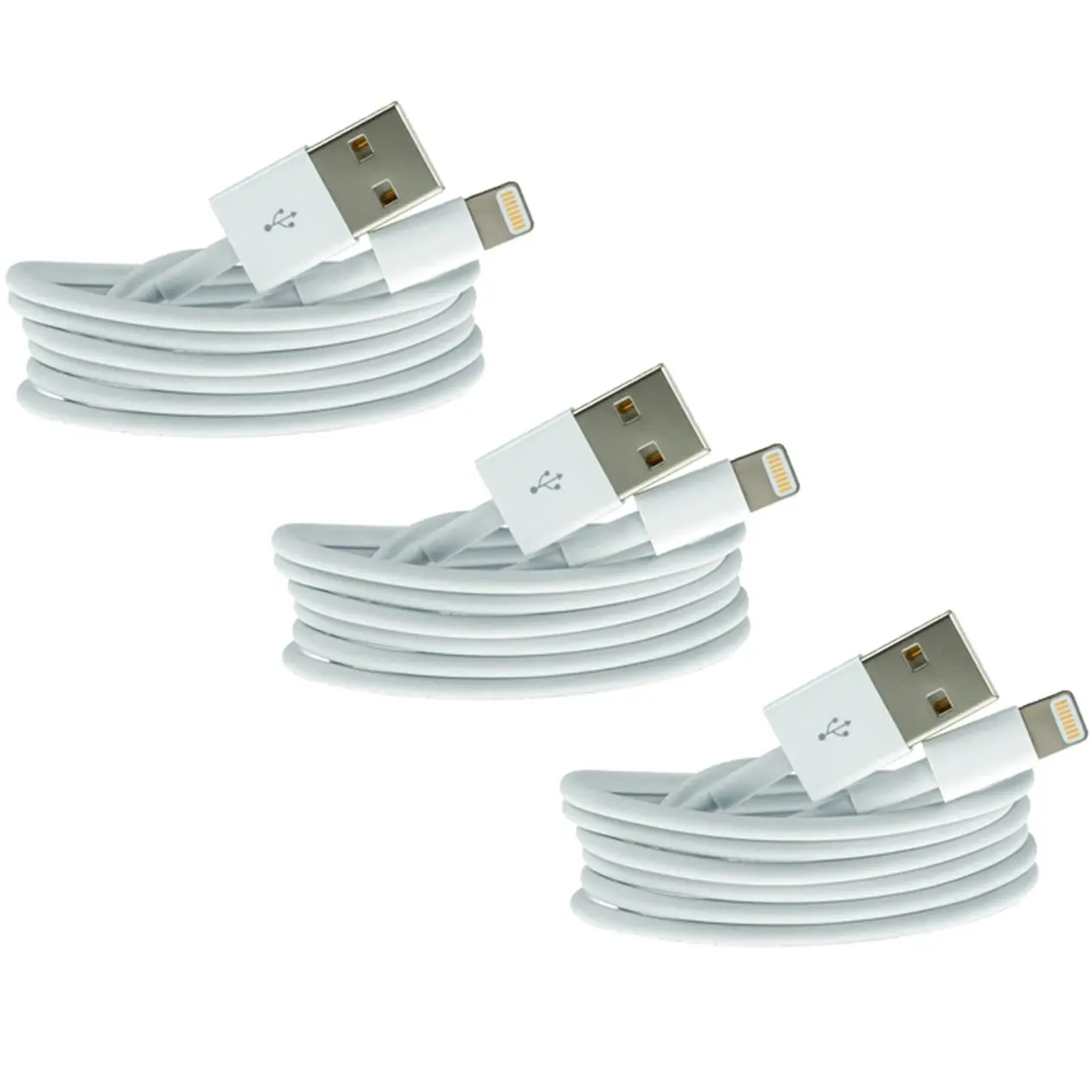 3Pc 1M Usb Data Charge Cable Lightning Pin Connector For Apple Iphone Ipad 3X - Electronics