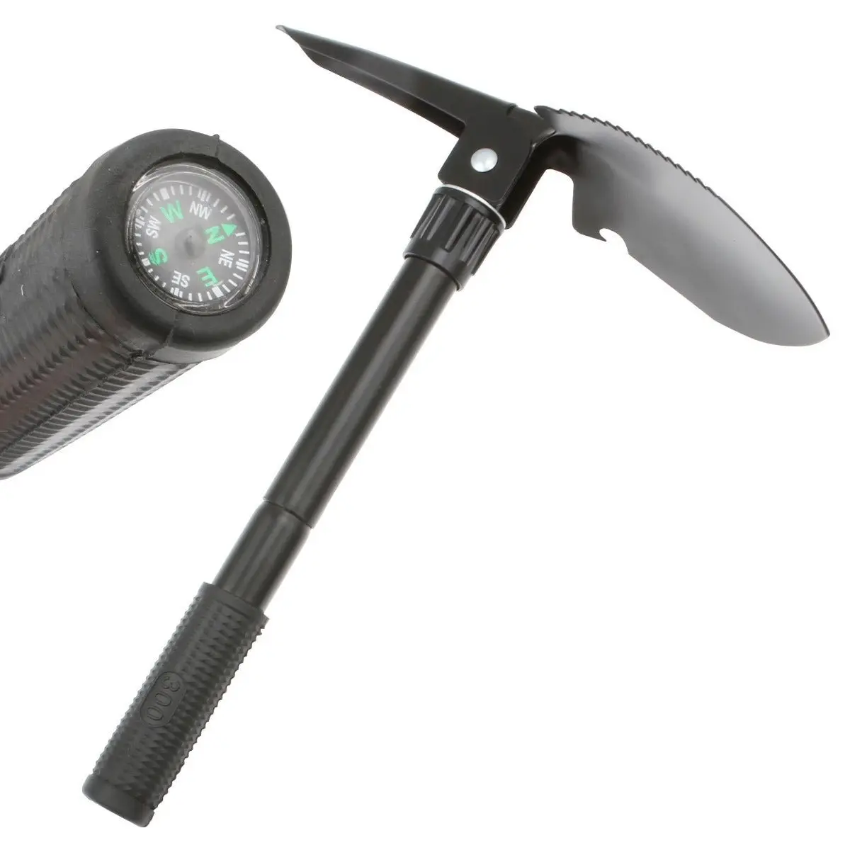 Multi Purpose Camp Tool, Shovel, Pick and Compass 30x10cm - Sports & Outdoor