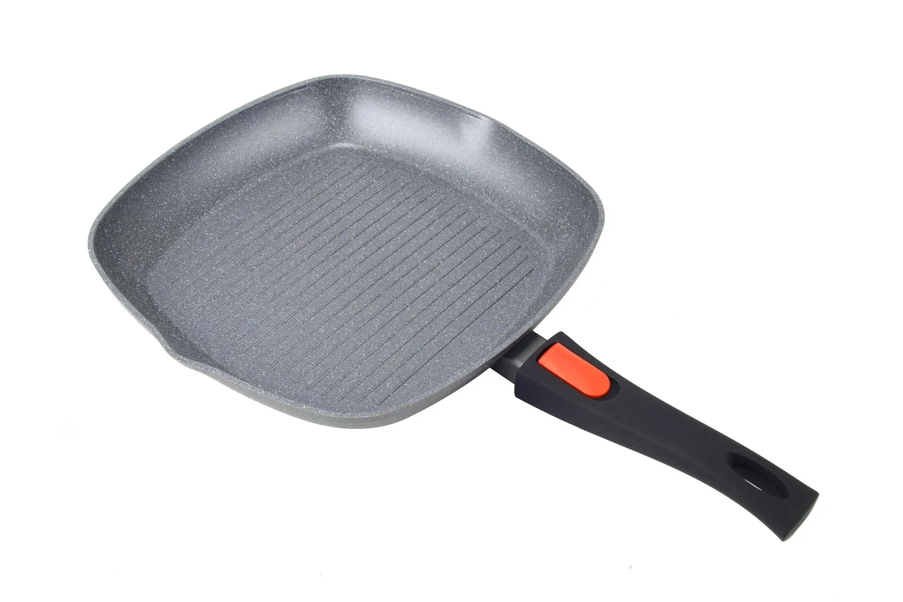 Non Stick Induction Safe Grill Pan with Detachable Handle 28cm - Home & Garden