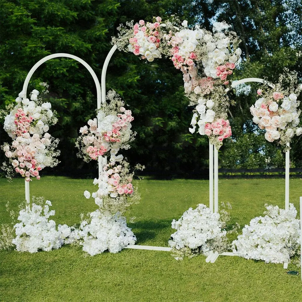 Fin Metal Arch Backdrop Stand Set Of 3 Wedding Balloon Frame Garden Floral Arch - Religious & Ceremonial