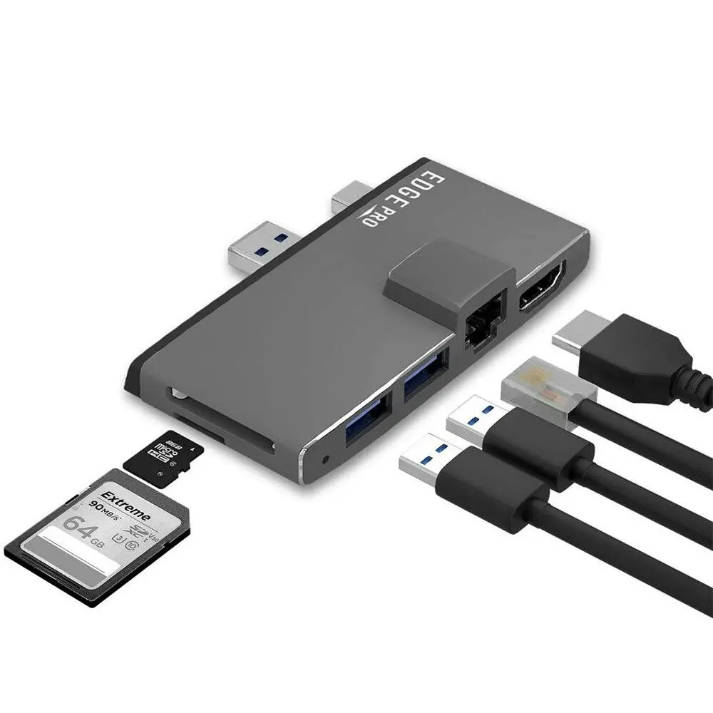 mBeat Edge Pro P68 Multifunction USB Hub/Adapter f/Microsoft Surface Pro Gen 5/6 - Electronics