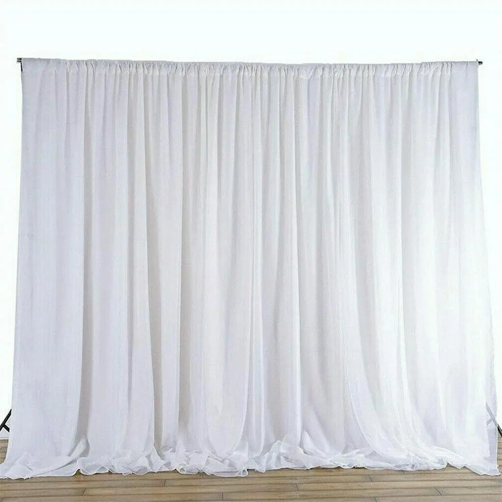 White Silk Backdrop Drapes for Weddings, Parties, and Homes - Religious & Ceremonial