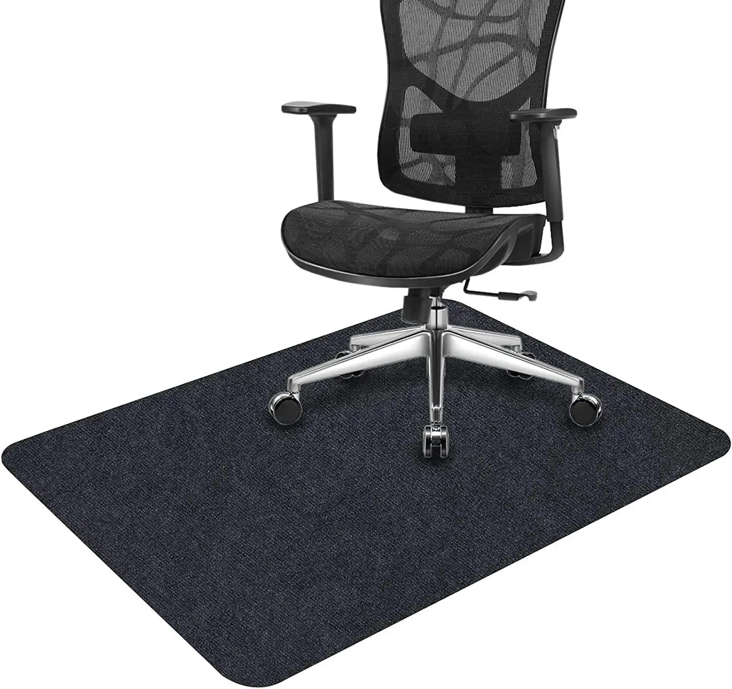 Chair Mat for Rolling Chair,90x140cm, Folded Package (Black) - Home & Garden