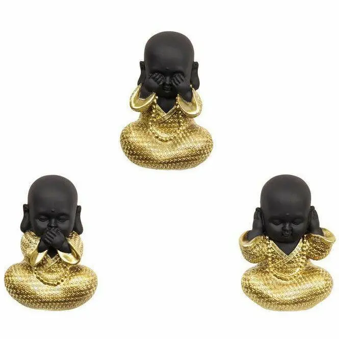 Wise Buddha Monk in Gold Robe - Home & Garden