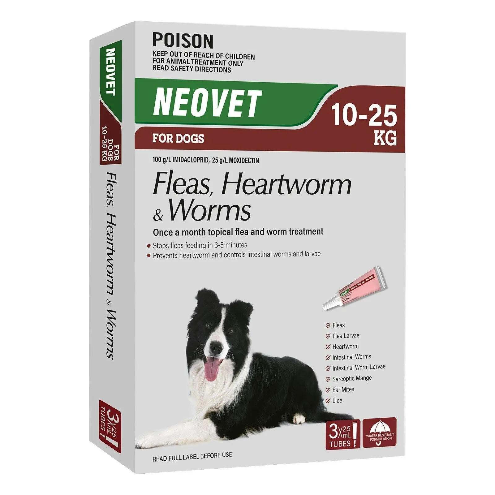 NEOVET - Generic Advocate for Dogs 10 to 25 Kg (RED) 3 Pack