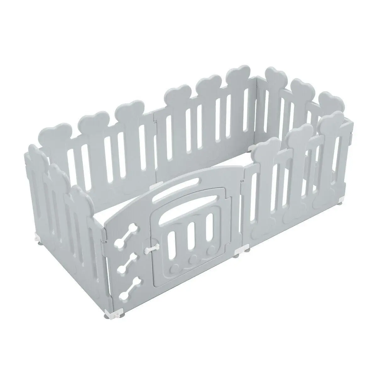 Pet Scene Dog Playpen Crate Pet Pen Cat Enclosure Indoor Outdoor Puppy Exercise Cage Safety Play Fence Gate Whelping Box Kennel Portable 155x78x60cm - Pets